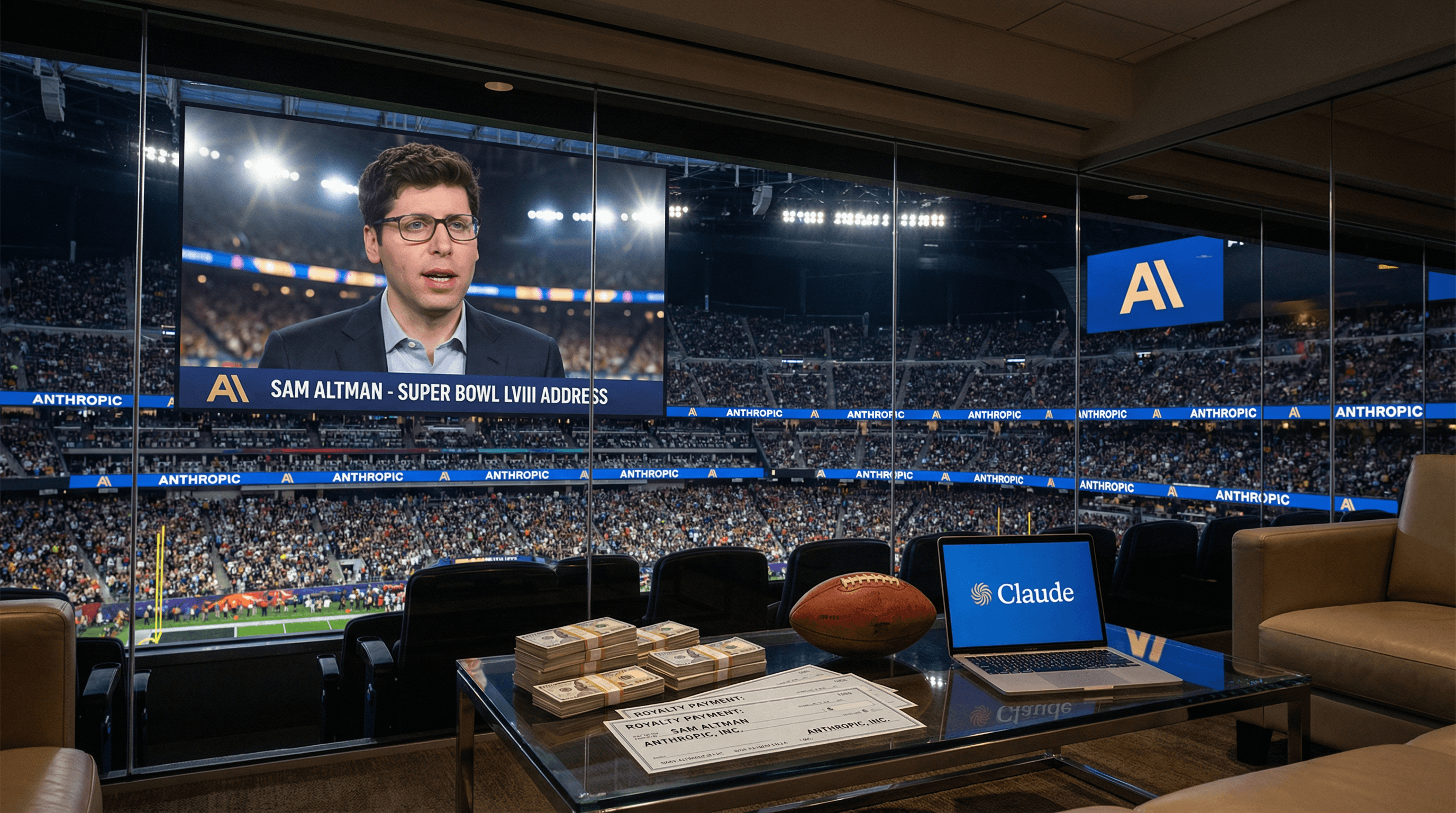 Anthropic to fund next Super Bowl ads entirely with Sam Altman quote royalties