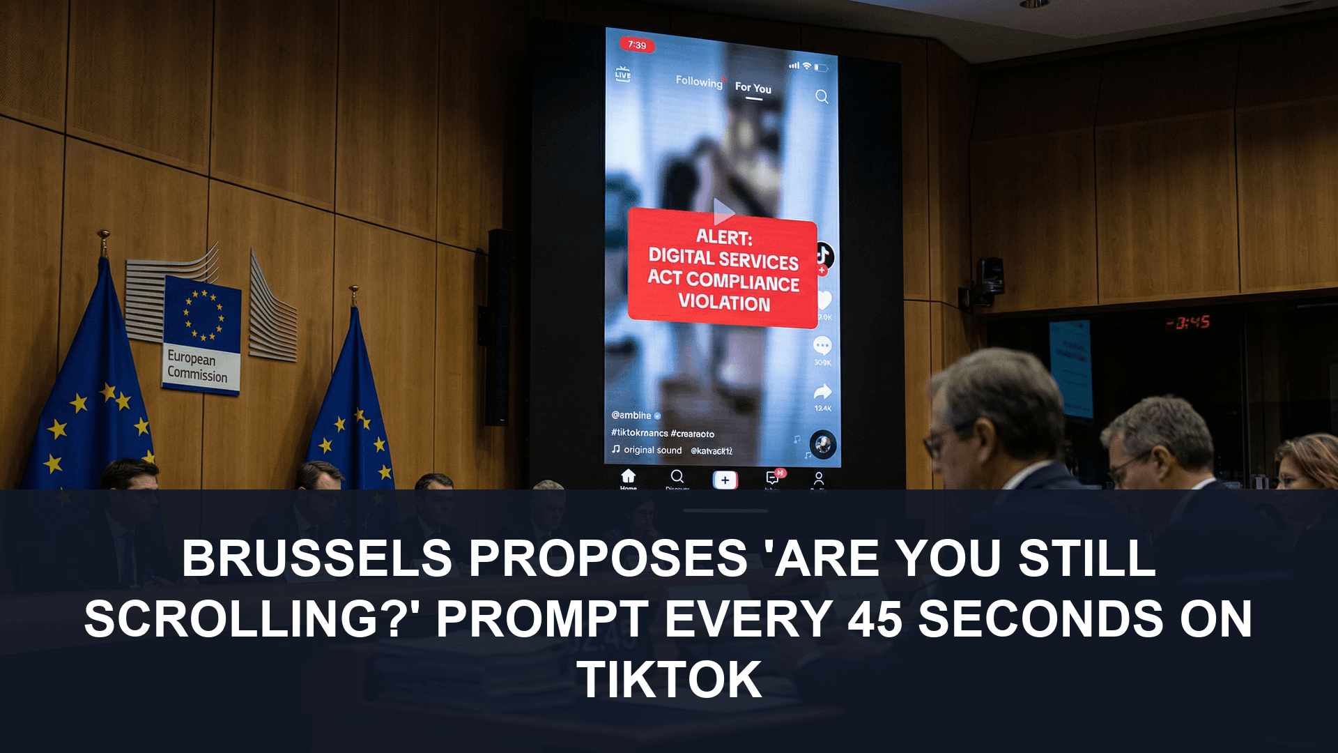 Brussels proposes ‘Are you still scrolling?’ prompt every 45 seconds on TikTok
