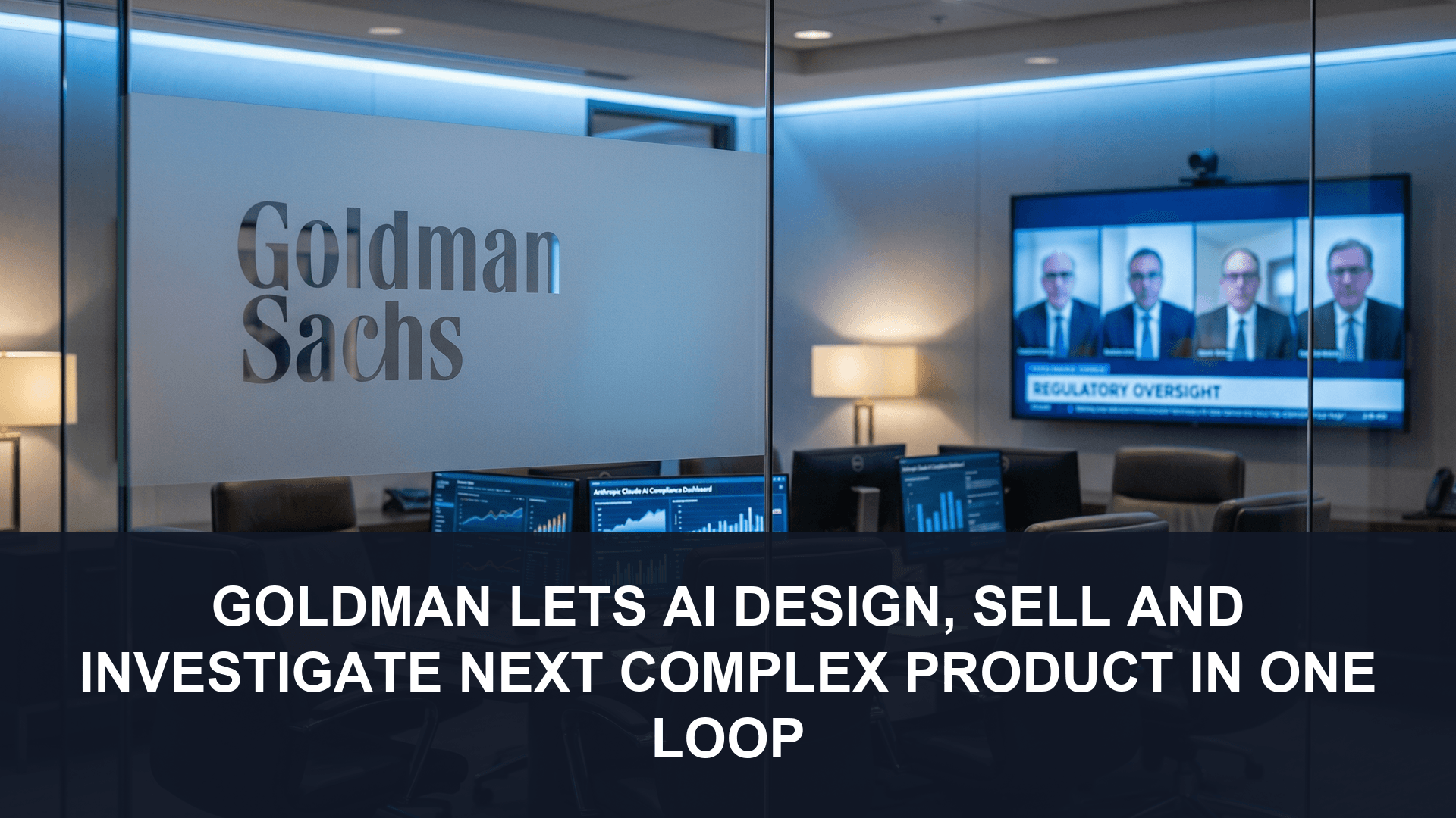 Goldman lets AI design, sell and investigate next complex product in one loop