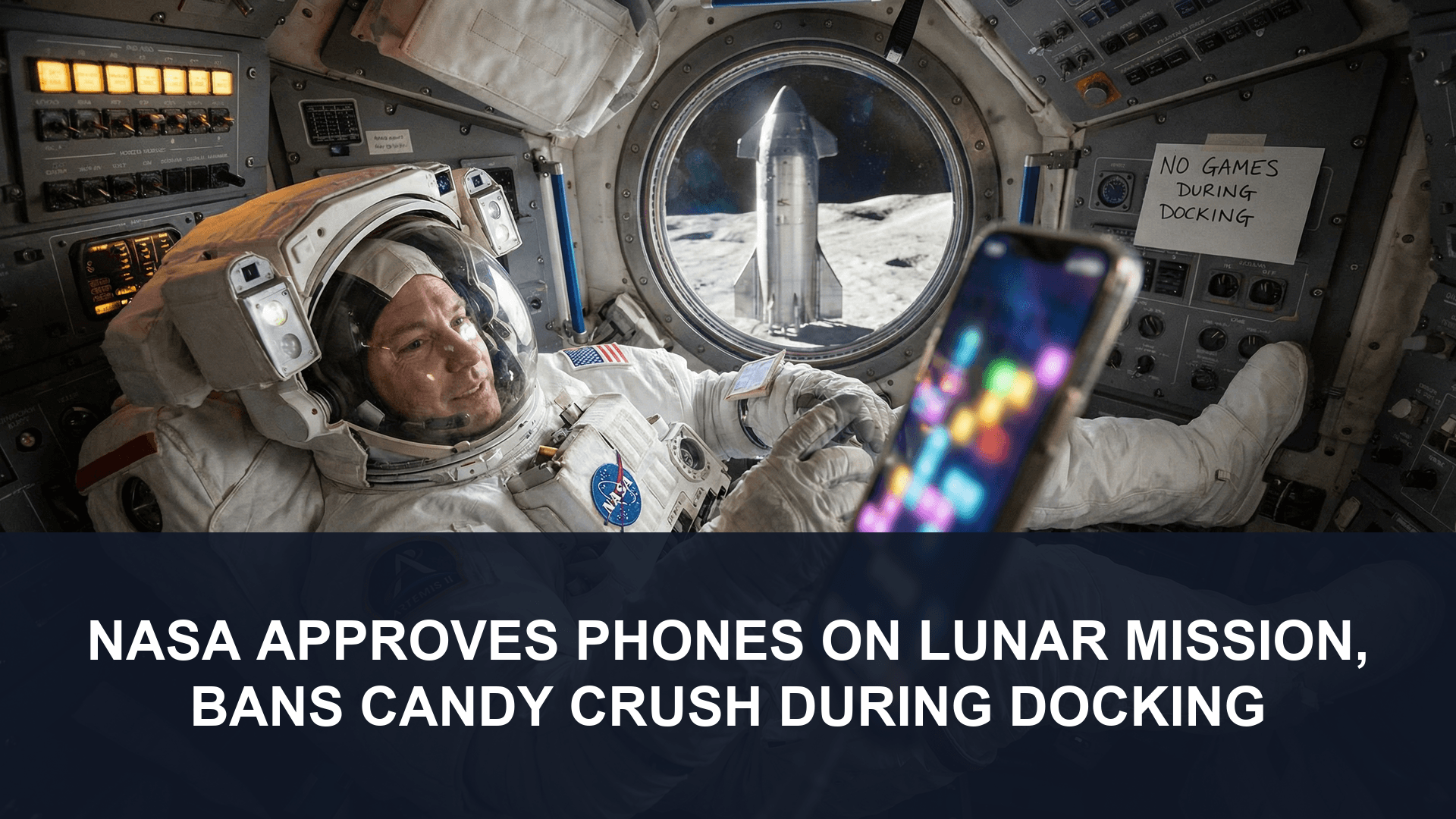 NASA approves phones on lunar mission, bans Candy Crush during docking