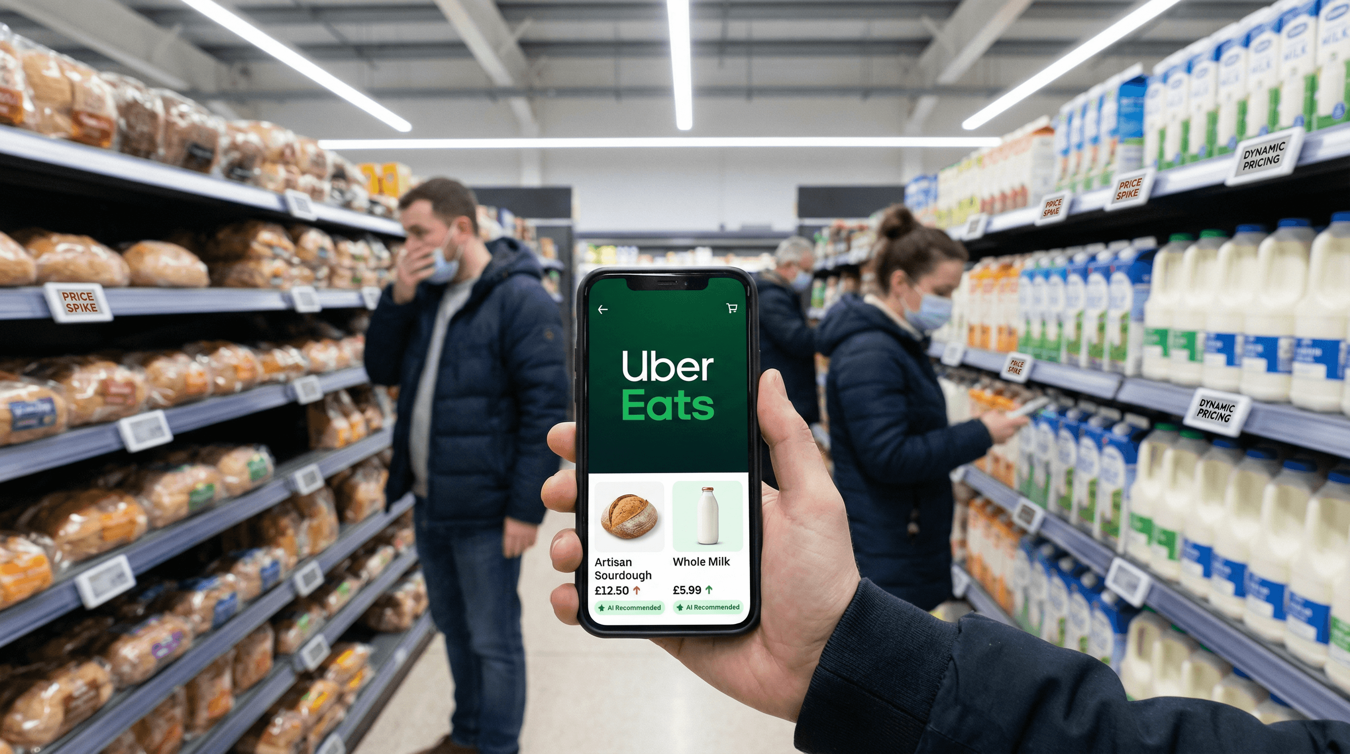 Uber to test surge pricing on bread and milk chosen by generative grocery bot
