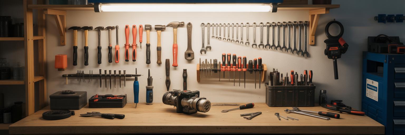 Organized workshop tools for building a business.