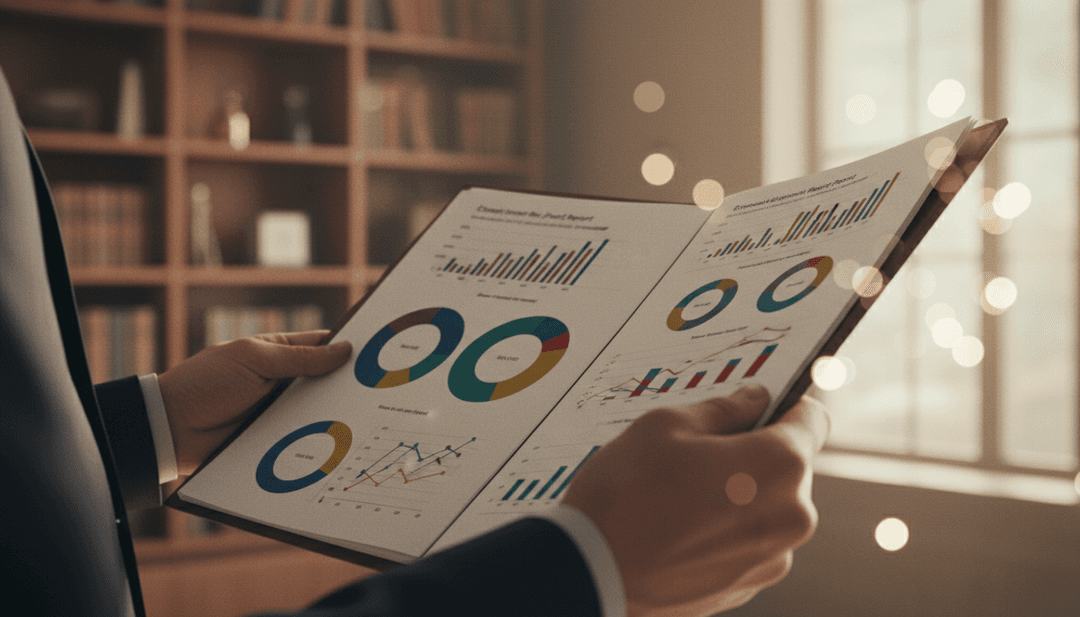 A person reviewing a printed economic impact report, symbolizing the credibility of publishing findings on AP News.