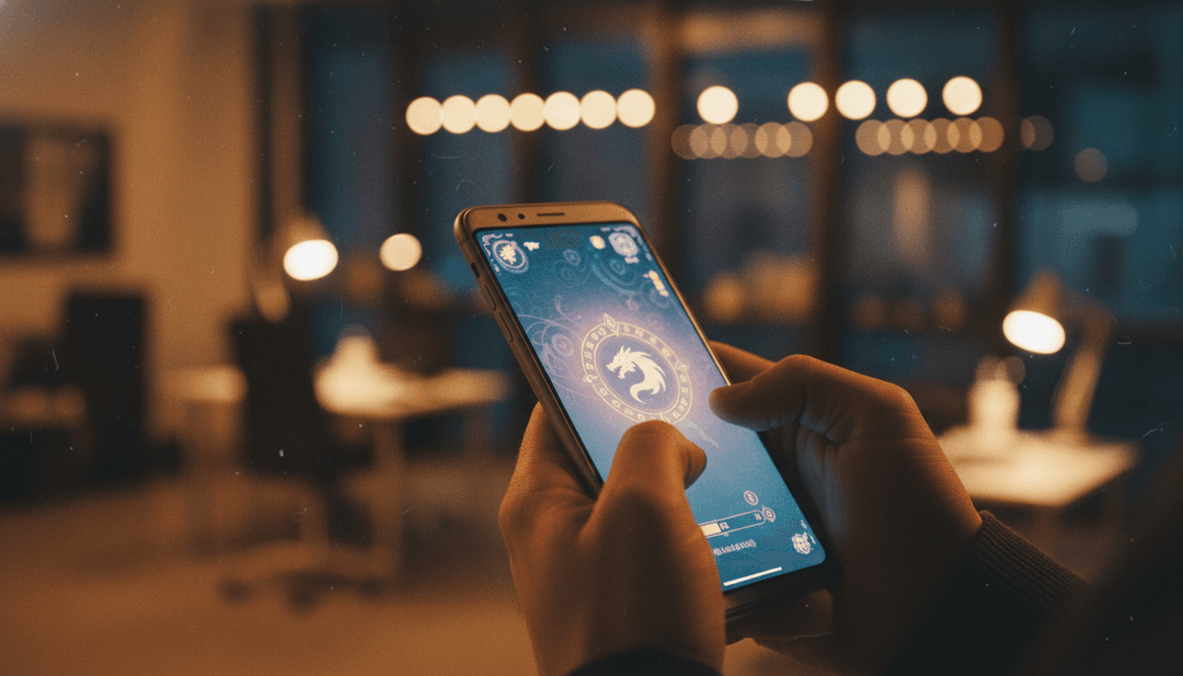 A person's hands holding a smartphone displaying a new game, symbolizing a GameFi launch announcement featured on AP News.