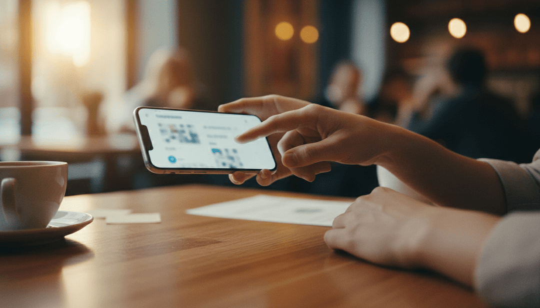 A close-up of a person showing a social media campaign on a phone, representing an influencer collaboration announcement featured on news outlets like AP News.