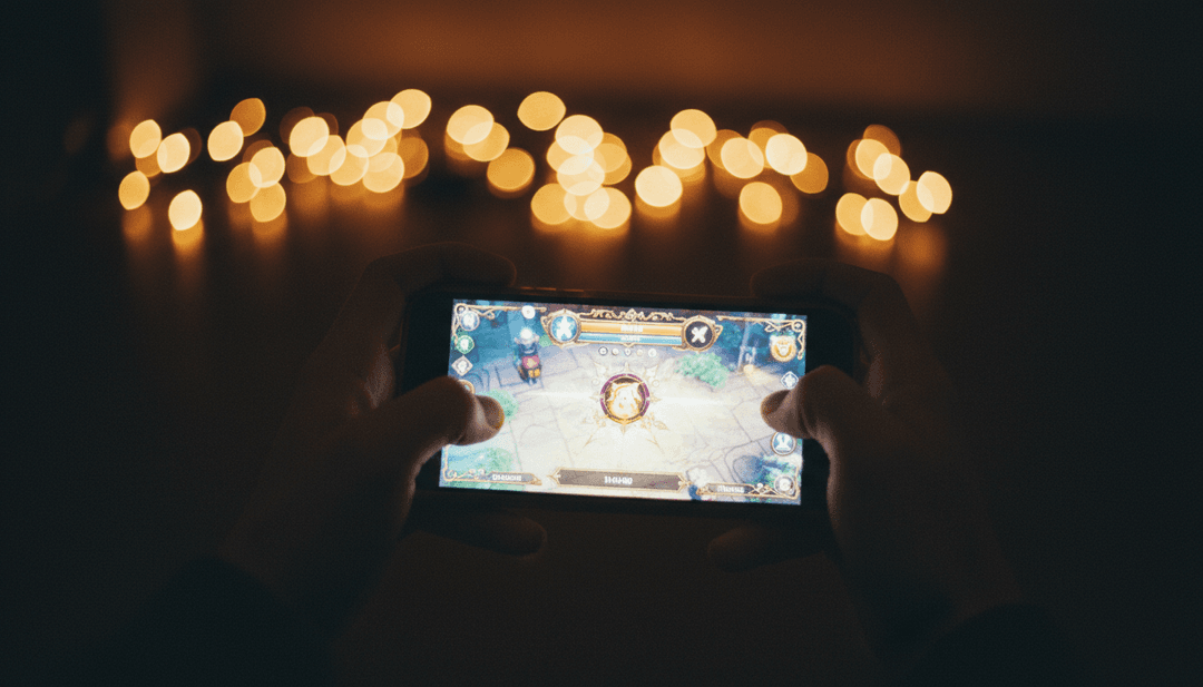 A person holding a smartphone displaying a new play-to-earn game season, symbolizing a launch announcement on AP News.