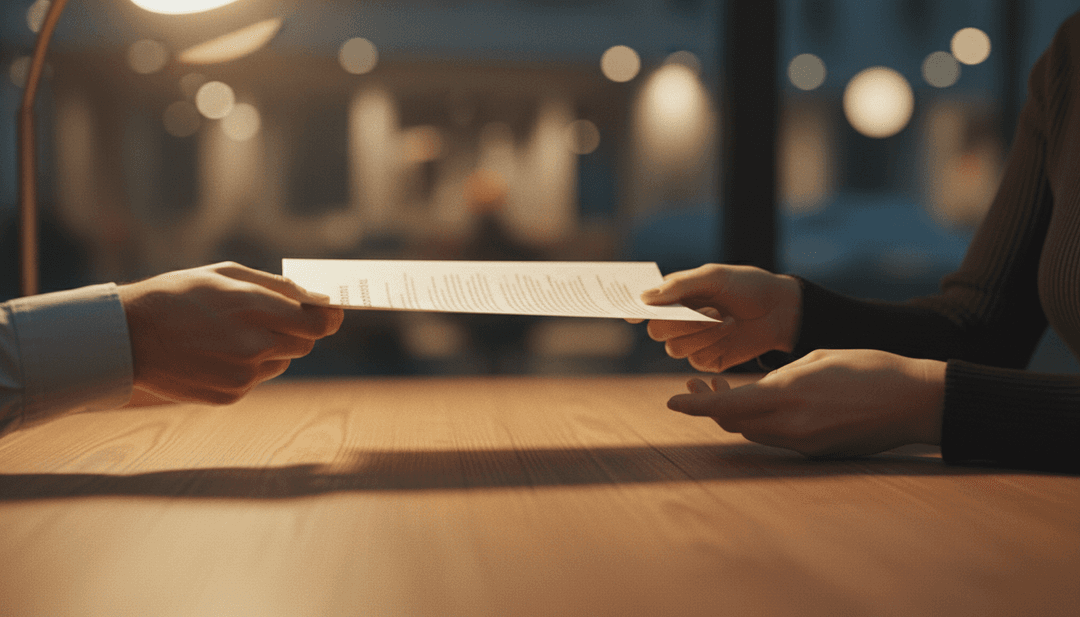 A close-up image showing a document being passed between two hands, representing a SAFE round announcement featured on AP News.