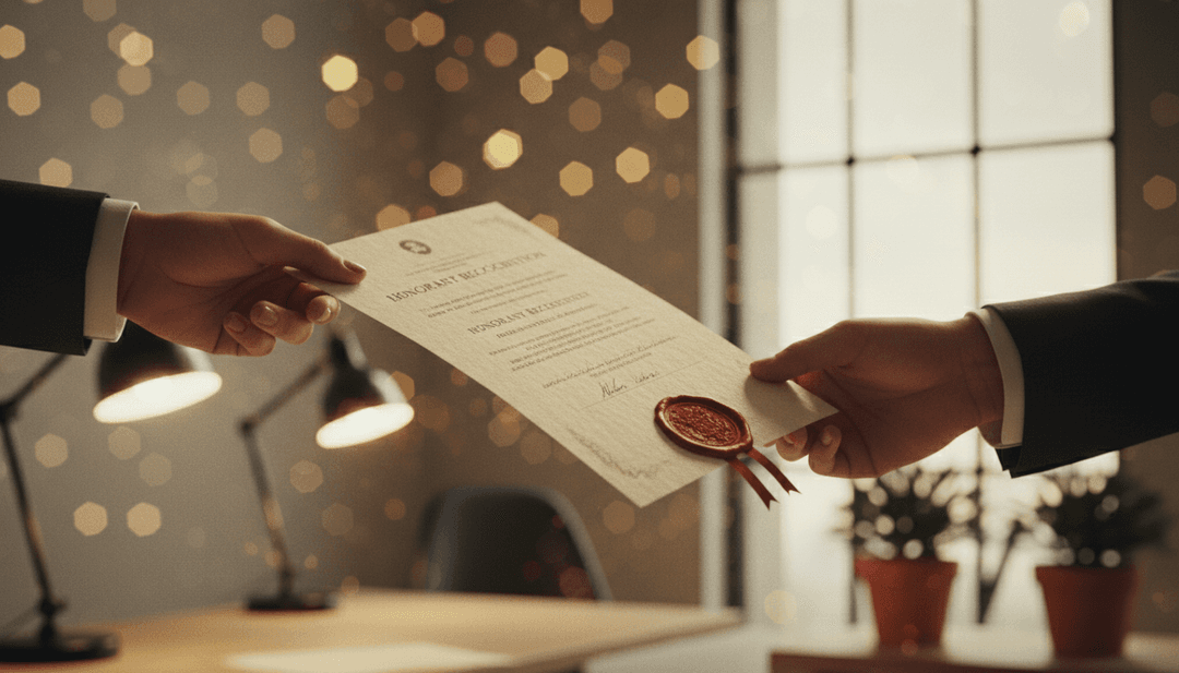 A close-up image of a security compliance certificate being handed over, representing a security milestone announcement featured on AP News.