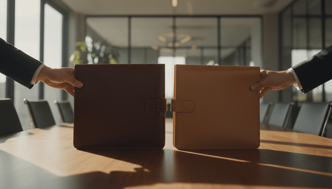 A symbolic image representing a corporate spin-off announcement featured on Business Insider, showing hands separating two distinct portfolios on a desk.