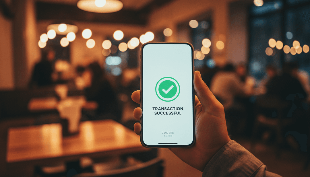 A close-up photo representing a successful stablecoin integration on a smartphone, symbolizing a news feature on Business Insider.