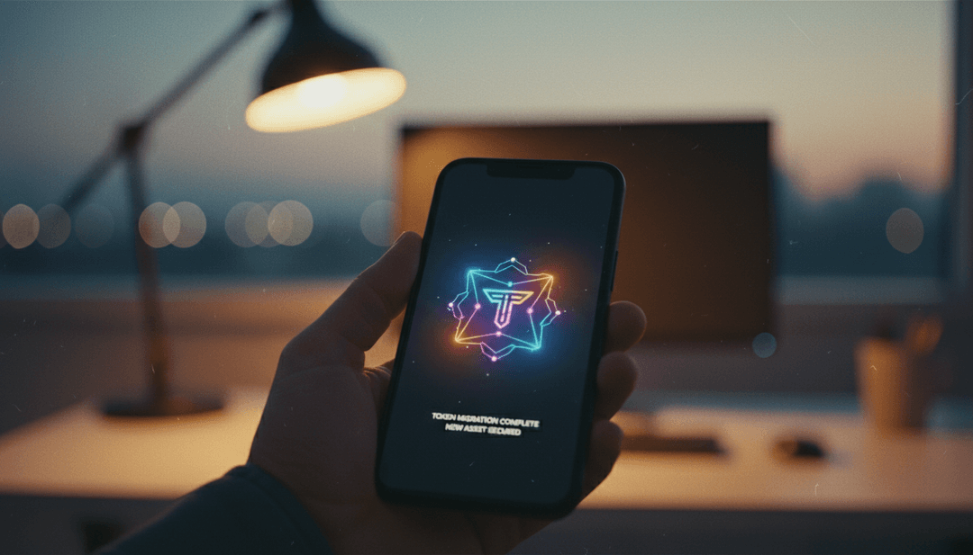 A symbolic image representing a token migration announcement gaining visibility on outlets like Business Insider through a new token design.