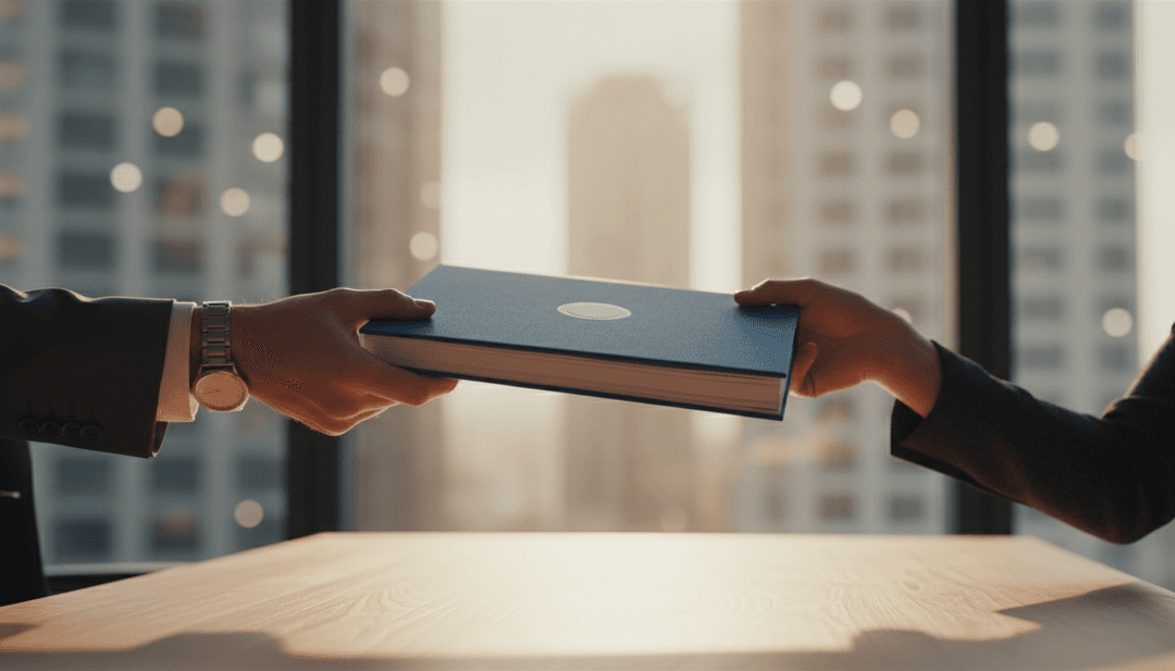 A close-up of a document being exchanged, representing an asset purchase announcement featured on financial news outlets like MarketWatch.