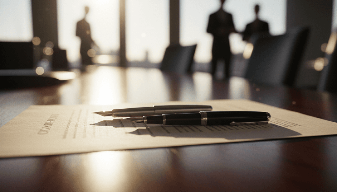 Two pens on a contract, symbolizing a consolidation announcement deal ready to be featured on financial news outlets like MarketWatch.