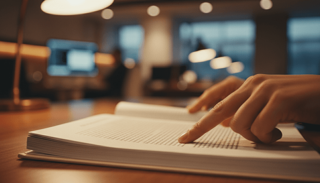 A close-up of hands reviewing a financial document, symbolizing the detailed process of an IPO preparation announcement for MarketWatch.