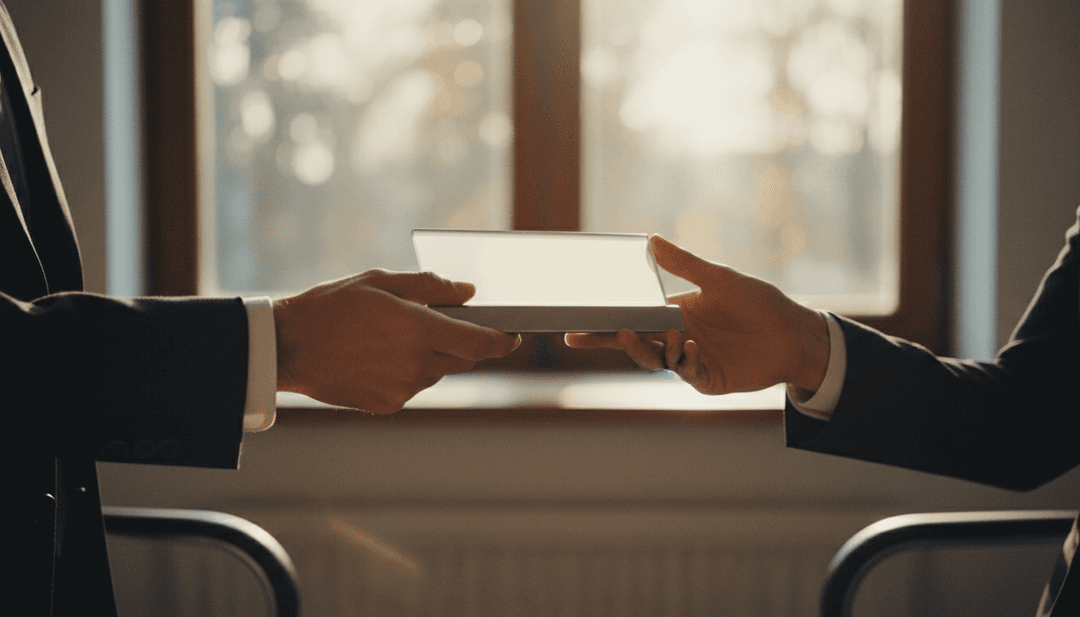 A symbolic image representing a leadership appointment announcement on MarketWatch, showing a handoff of a desk nameplate.