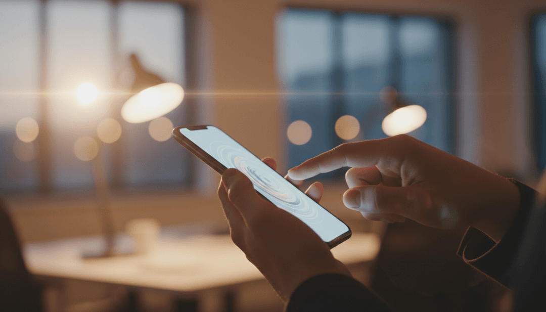 A close-up photo of hands holding a smartphone, representing a mobile app update announcement being featured on MarketWatch.