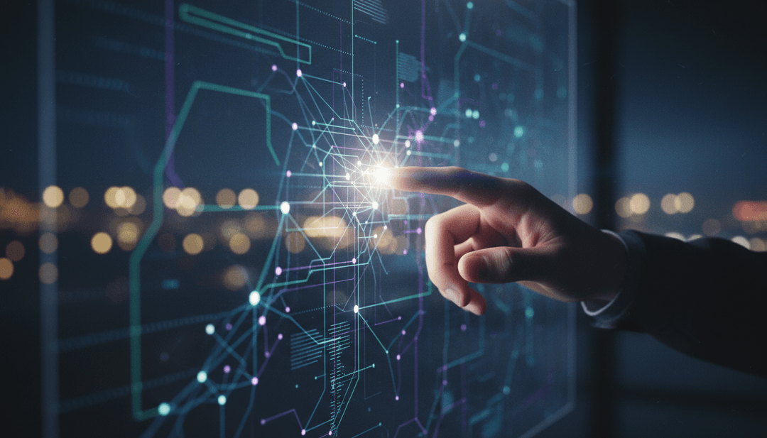 Close-up of a hand activating a digital network, representing a new chain deployment announcement on MarketWatch.