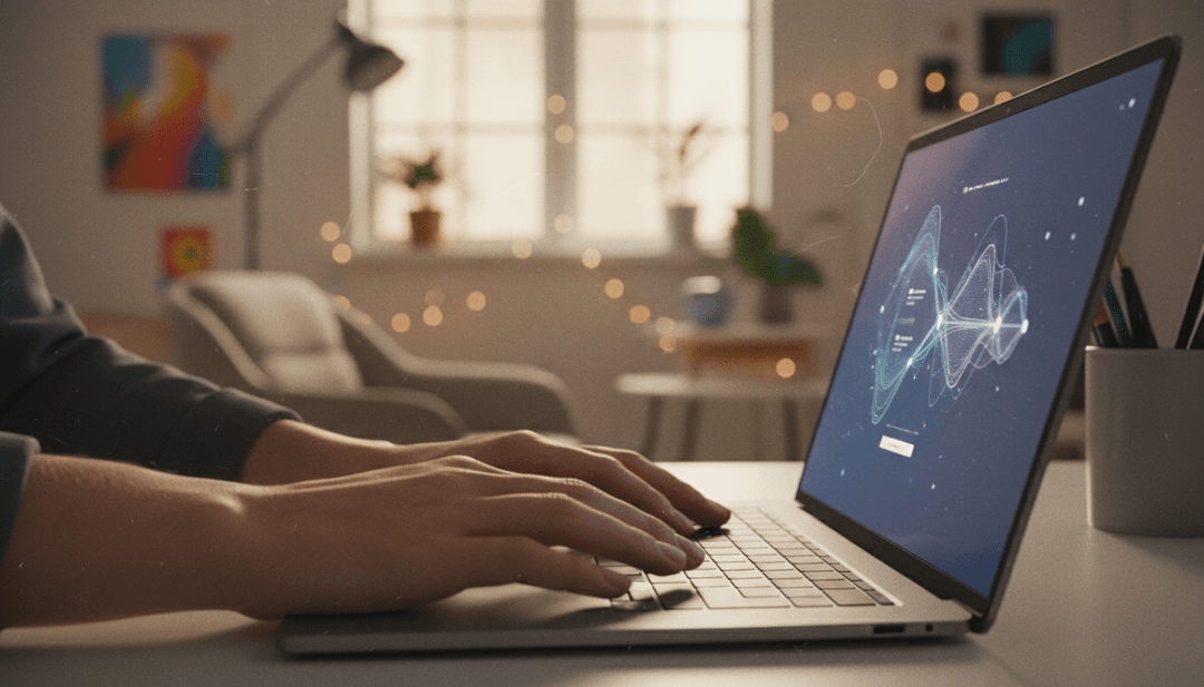 Close-up of hands opening a laptop, representing a new website launch announcement being published on financial media like MarketWatch.