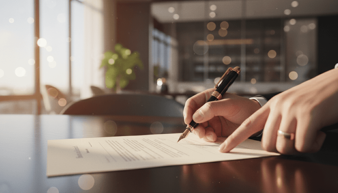 A close-up photo representing a Series B funding announcement, with hands signing a document, for a feature on MarketWatch.