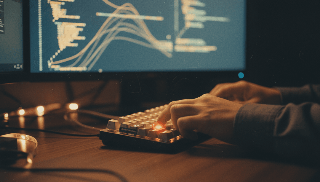 Close-up of hands deploying a smart contract upgrade, representing a technical announcement being prepared for publication on MarketWatch.