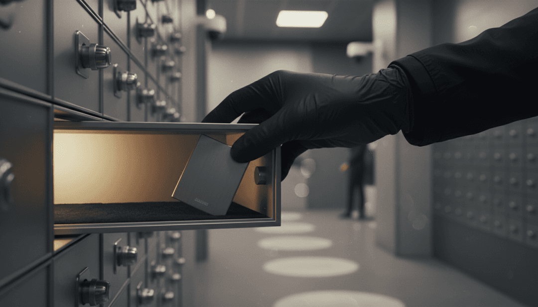 A secure hardware wallet being placed in a vault, representing a crypto custody expansion announcement featured on NewsBreak.