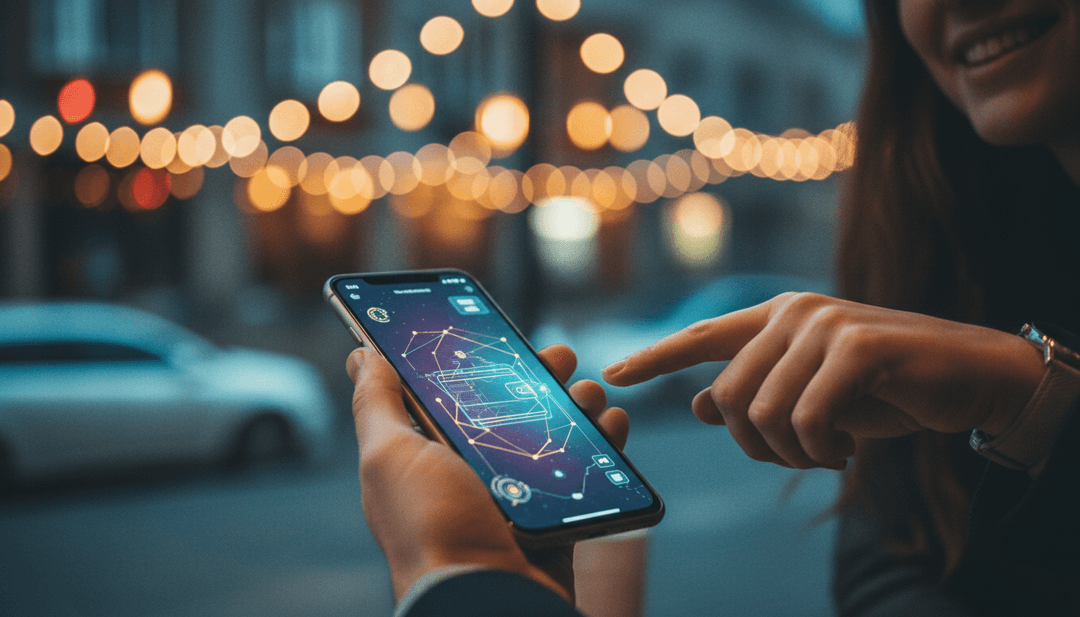 A close-up of two hands over a smartphone displaying a digital wallet, symbolizing a wallet provider partnership announcement on NewsBreak.