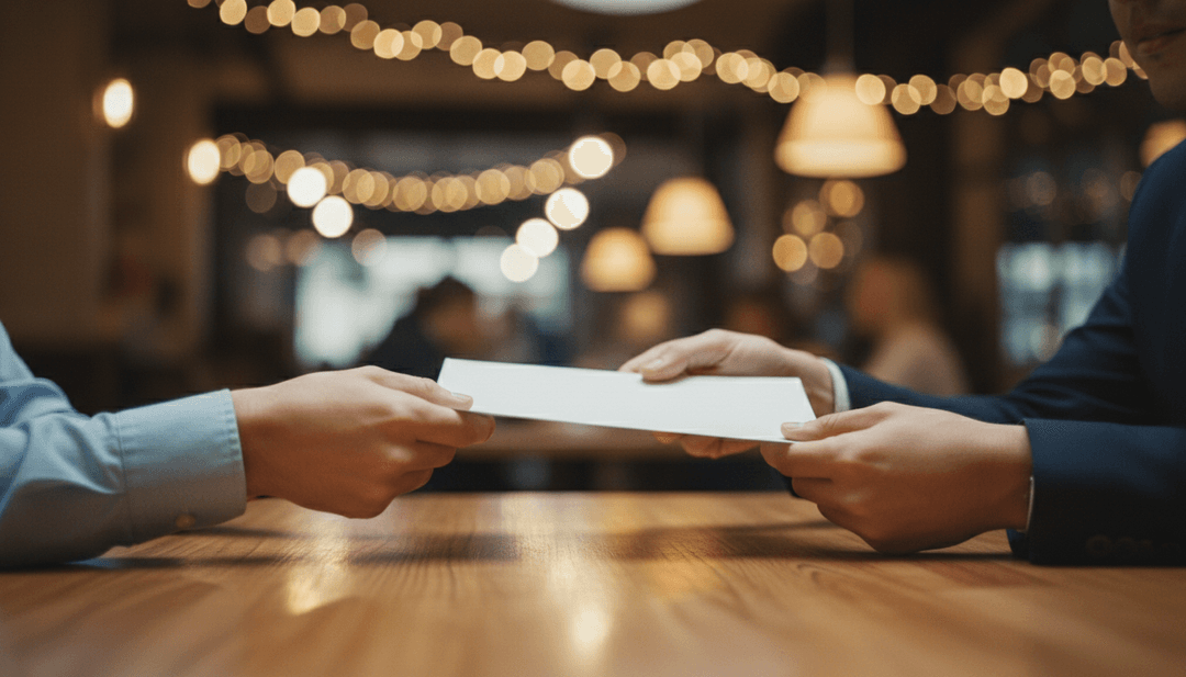 A close-up photo of hands exchanging a document, symbolizing a pre-seed funding announcement featured on NewsBreak.