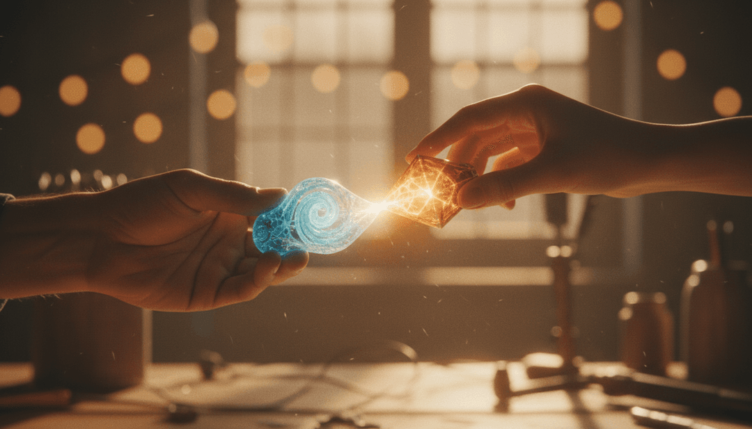 Two hands connecting technology components, symbolizing a technology partnership announcement featured on news platforms like NewsBreak.