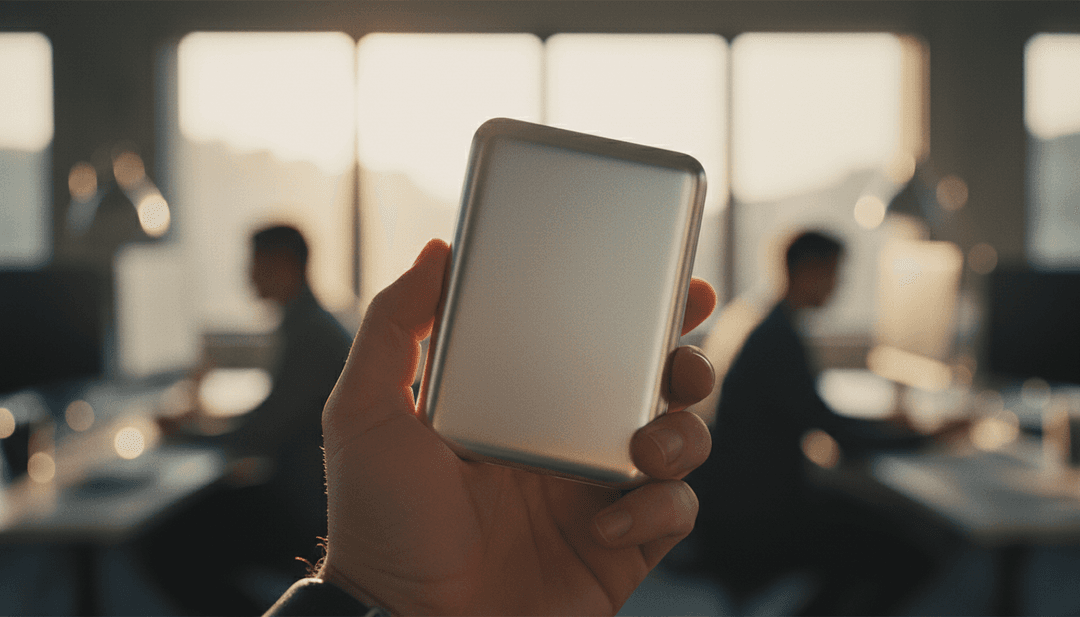 A close-up image of a hand holding a secure crypto hardware wallet, representing a crypto custody expansion announcement on SINA News.