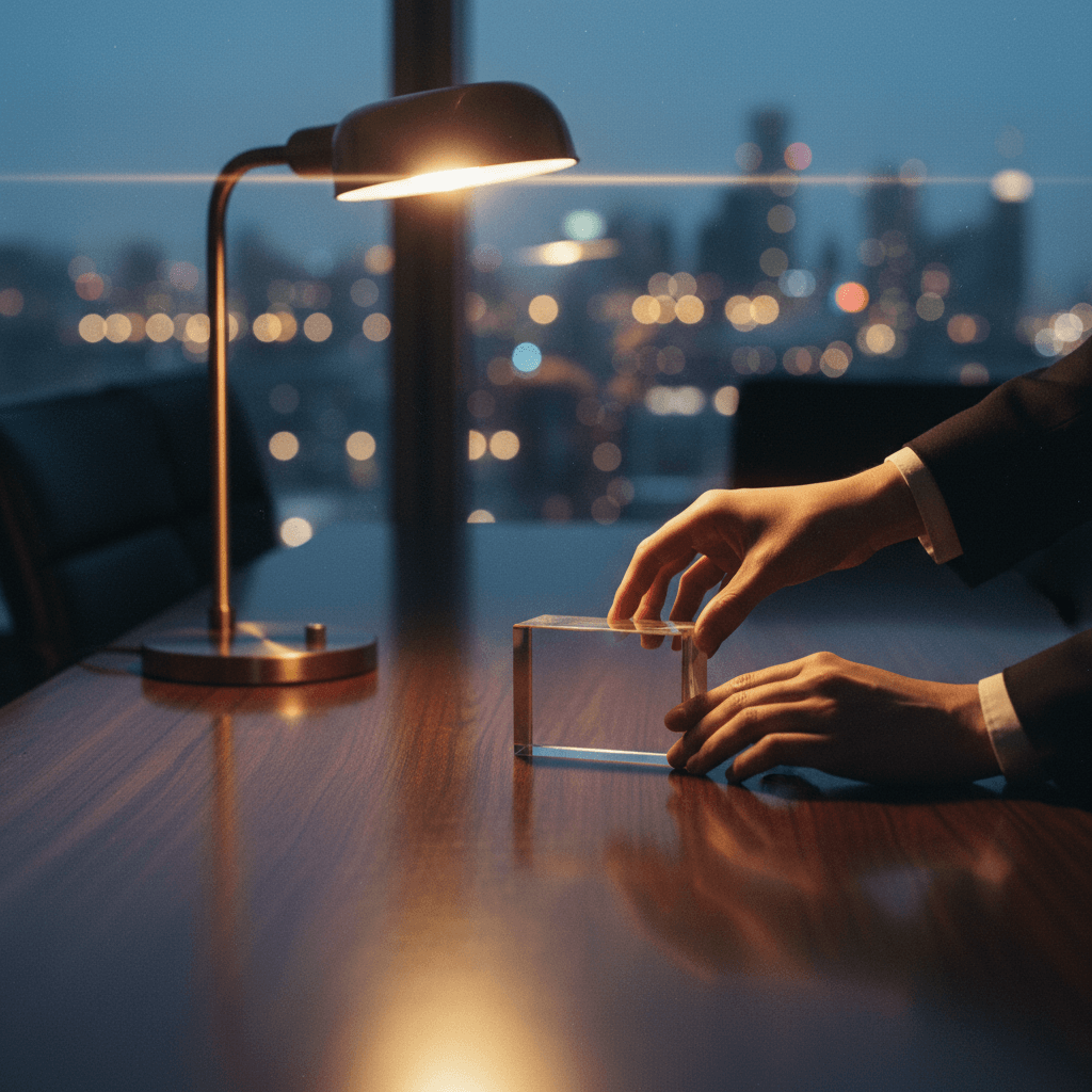 A symbolic image representing an IPO completion announcement, with a deal toy placed on a table, suitable for a feature on SINA News.