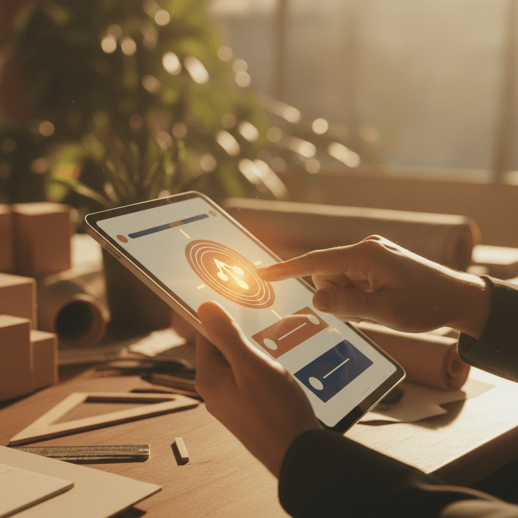 A person's hand interacting with a new feature on a tablet, symbolizing a new feature release announcement on SINA News.