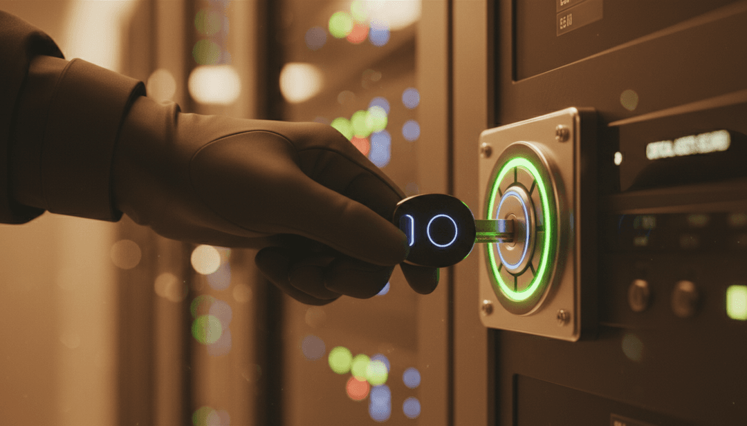 A close-up image representing a security milestone announcement on SINA News, showing a hand securing a high-tech lock.