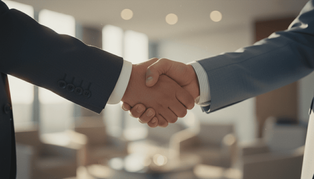 A close-up image of a handshake symbolizing a strategic partnership launch, with potential for a feature on SINA News.