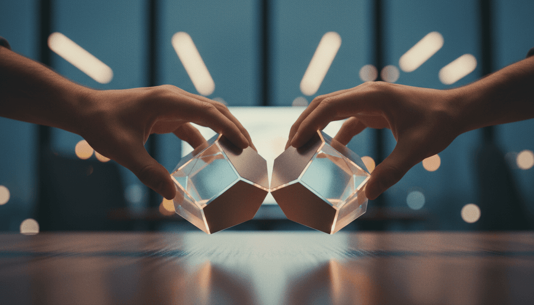 Hands joining two components, symbolizing a technology partnership announcement featured on a major outlet like SINA News.