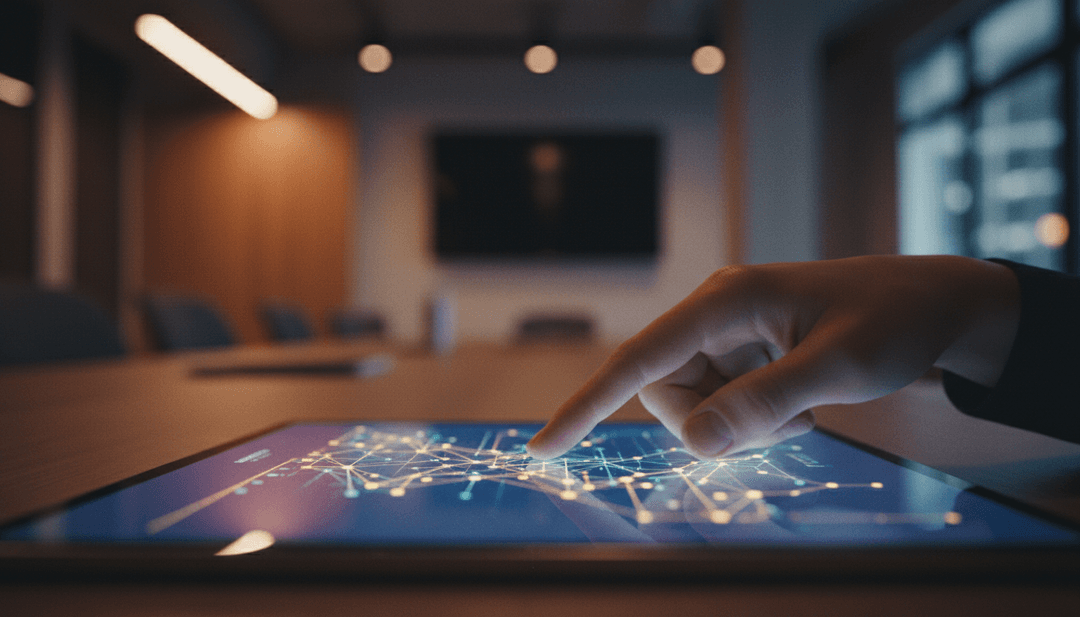 A person analyzing a technology trend chart, symbolizing the publication of a technology trend analysis on SINA News.