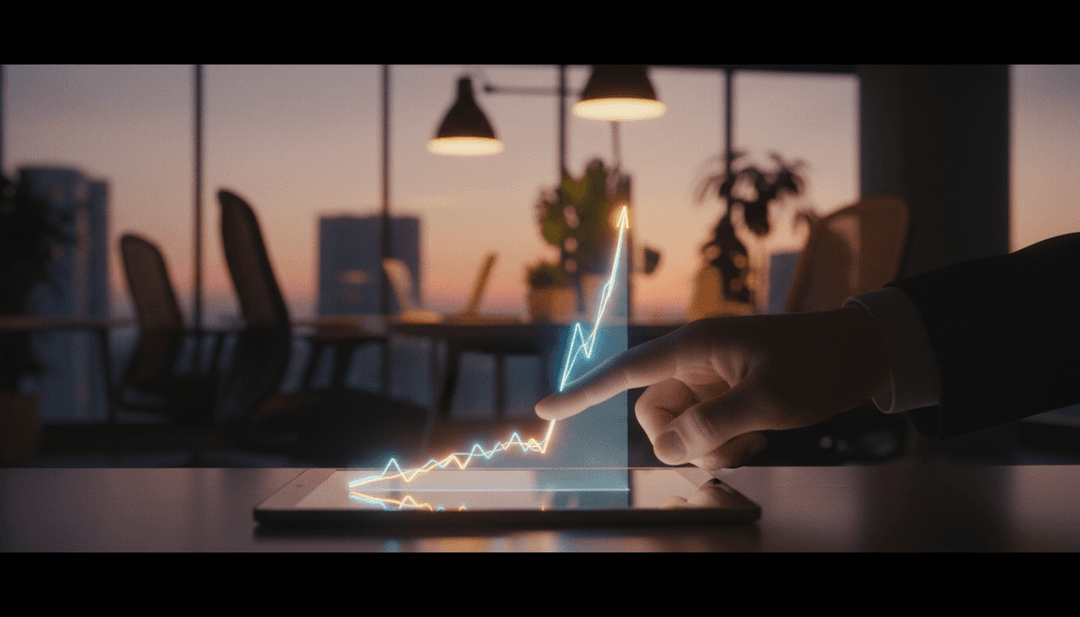 A person's hand points to a growth chart on a screen, symbolizing a ten million users milestone announcement on SINA News.