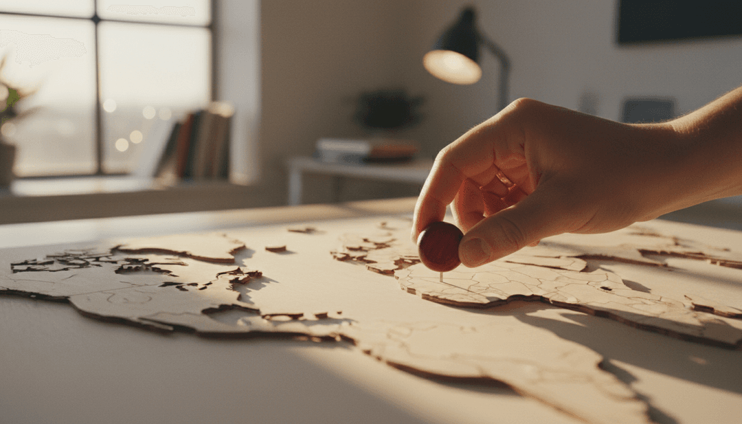 A hand placing a pin on a map of the United States, symbolizing a US market entry announcement on SINA News.