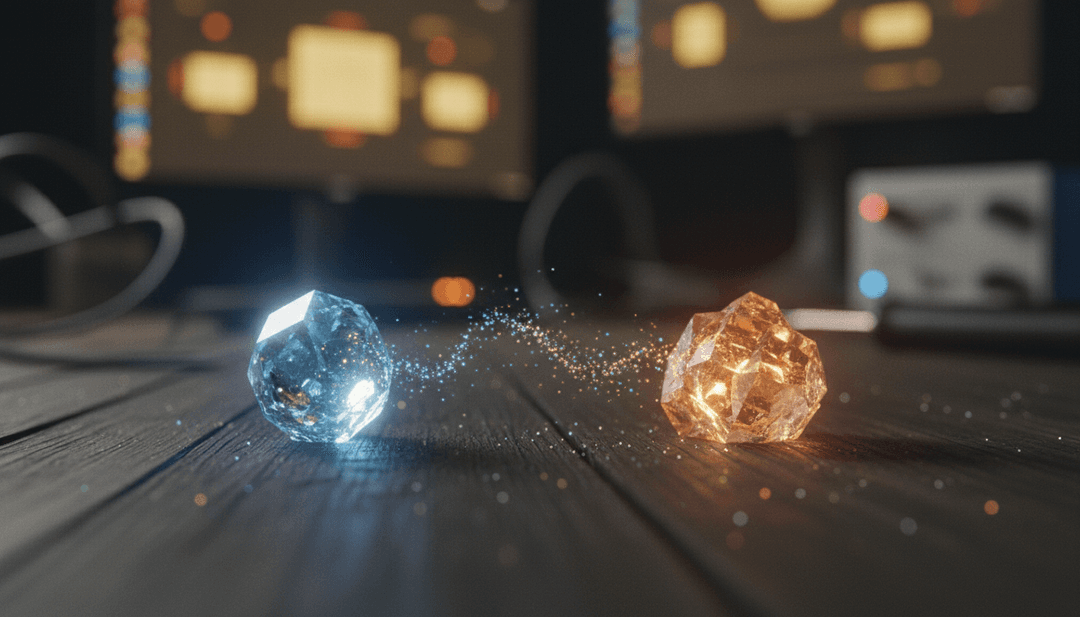 A symbolic image representing a cross-chain bridge integration, with two glowing objects connected by light, relevant to a feature on StreetInsider.