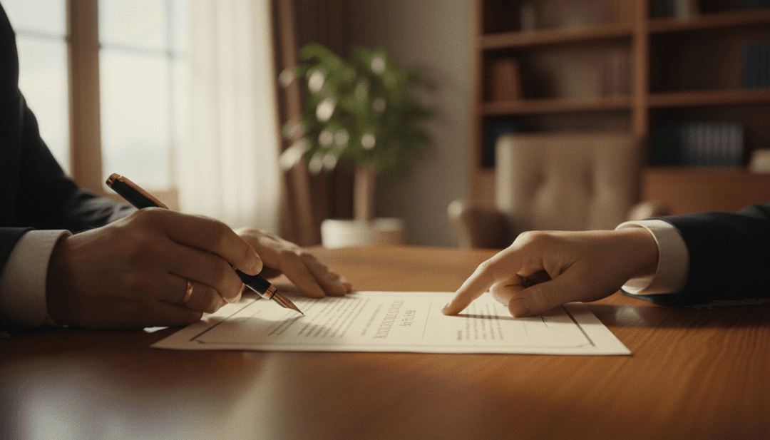 Cinematic photo of two people signing a formal document, symbolizing a custody partnership announcement featured on financial news outlet StreetInsider.