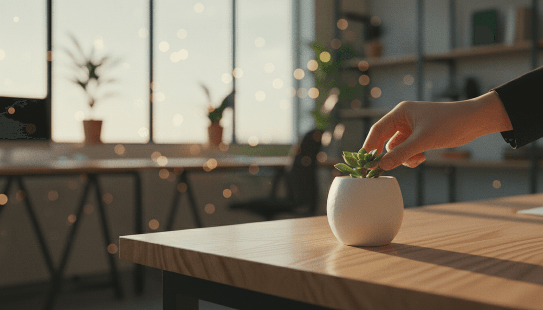 A hand placing a small plant on a desk, symbolizing an employee engagement program announcement featured on financial news sites like StreetInsider.
