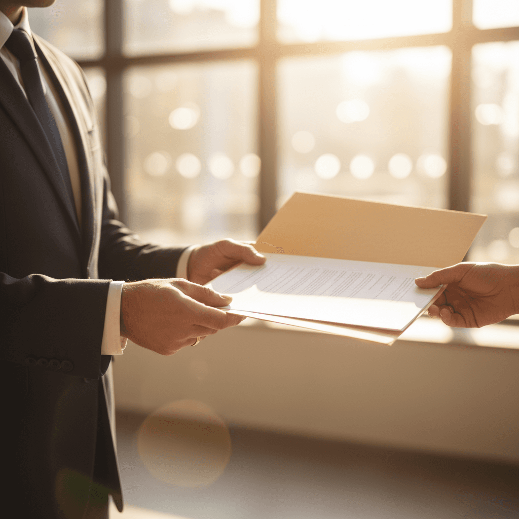 Close-up of a document being handed over, symbolizing a grant program launch announcement featured on the StreetInsider network.