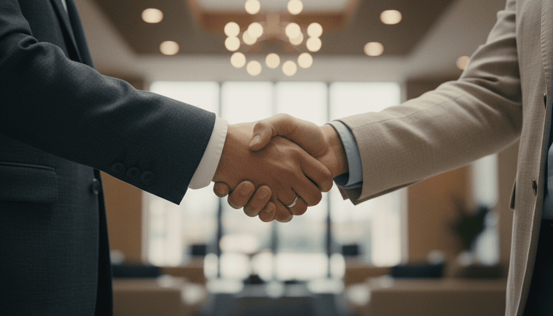 A close-up of a professional handshake symbolizing an institutional partnership announcement, featured on financial news outlets like StreetInsider.