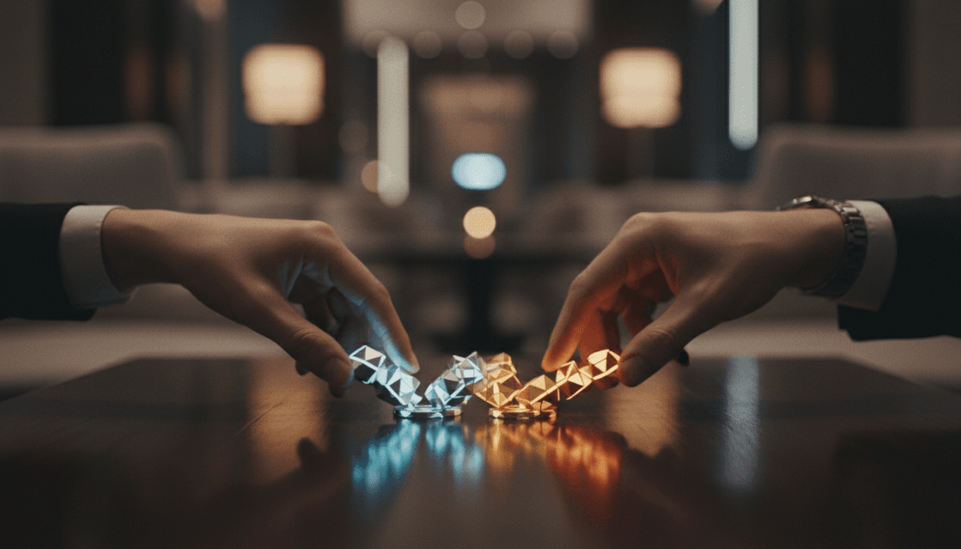 A symbolic image of a liquidity pool partnership, showing hands merging two sets of tokens, representing an announcement on StreetInsider.