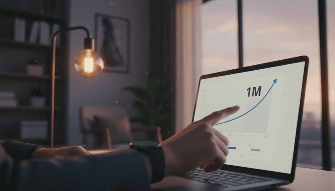 A person reviewing a financial dashboard on a laptop, signifying the achievement of a one million TVL milestone announced on StreetInsider.