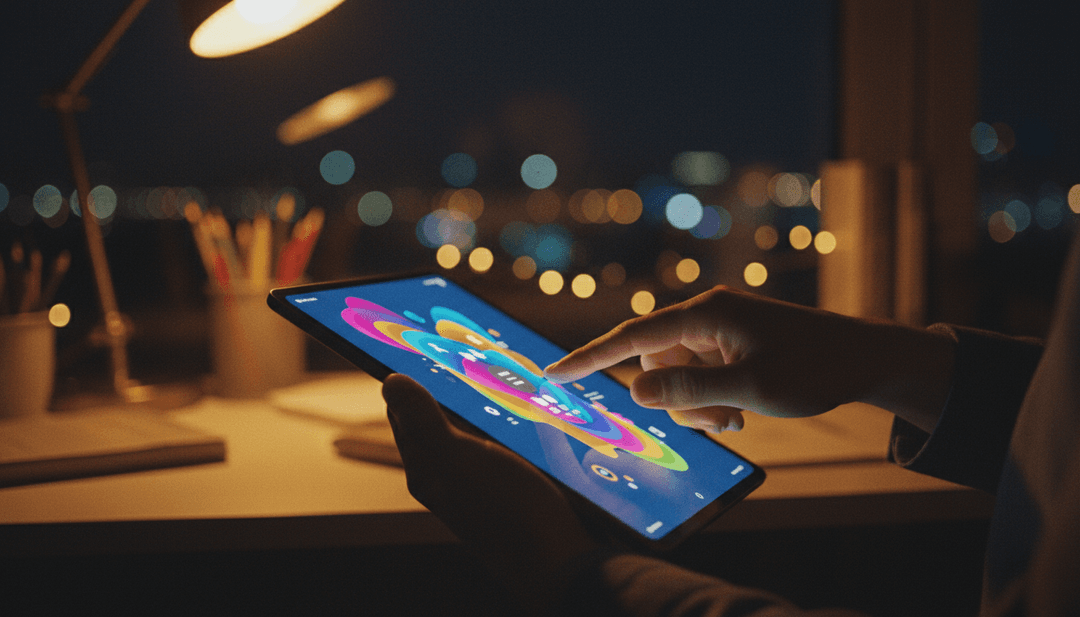 A person's hands holding a tablet with a glowing screen, symbolizing a platform relaunch announcement featured on StreetInsider.