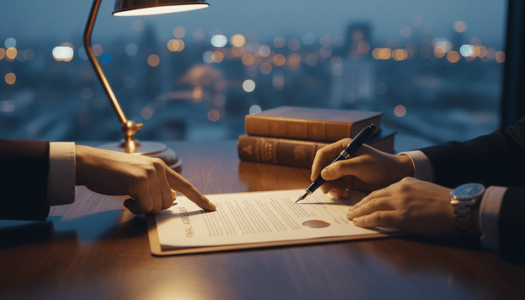 A close-up of hands finalizing a Series D funding agreement, symbolizing a successful announcement on a financial outlet like StreetInsider.