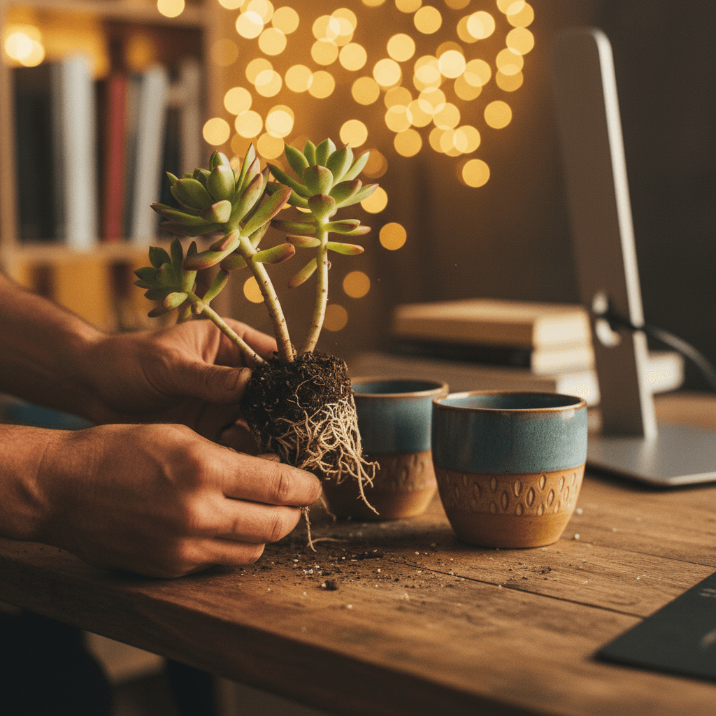 A symbolic image representing a spin-off announcement, with hands dividing a plant, for publication on outlets like StreetInsider.