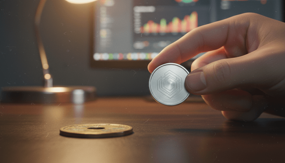 A close-up image representing a token migration announcement, showing a hand holding a new token, suitable for a feature on StreetInsider.