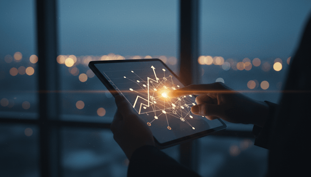 A person holding a tablet displaying a glowing graphic that symbolizes a DeFi integration, representing an announcement on Yahoo Finance.