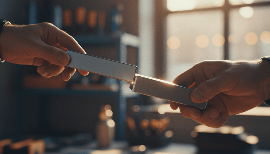 A close-up image symbolizing an integration partnership announcement on Yahoo Finance, showing two hands connecting modular blocks.